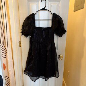 Vintage Black Minidress - Size Large